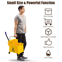 GOPLUS Commercial Mop Bucket with Wringer, Household Portable Mop Bucket, Ideal for Household and Public - product view 7