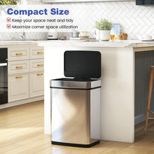 16 Gal Automatic Stainless Steel Motion Sensor Trash Can with 2 Compartments - product view 6