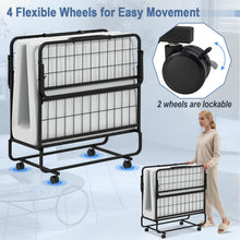 Folding Bed with Mattress for Adults, Twin Size Rollaway Beds for Guest, 75"x 38" - product view 6