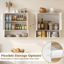 Fluted Bathroom Wall Cabinet | Over-the-Toilet Medicine Cabinet w/ 2 Doors - product view 6