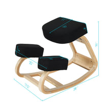 Kneeling Chair, Wood Posture Chair w/Soft Cushion - product view 7