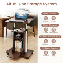 Mobile Podium Stand | Height Adjustable Laptop Computer Cart w/Tilting Top (1/2) - product view 6