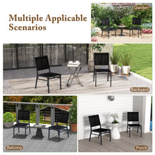 Outdoor Patio Dining Chair, Armless Dining Chair with Breathable Fabric Seat & Backrest - product view 7
