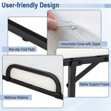 Folding Bed with Mattress for Adults, Twin Size Rollaway Beds for Guest, 75"x 38" - product view 7