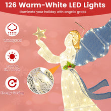 5 Ft Lighted Christmas Angel with Star Halo Spreading Wings - product view 8
