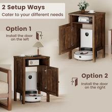 Robot Vacuum Storage Cabinet with Door and Open Shelf for Living Room Bedroom - product view 7