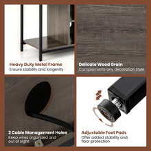 TV Stand for TV Up to 50” TVs, Entertainment Center with Charging Station, USB & Type C Ports - product view 7