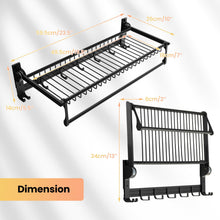 Foldable Towel Rack for Bathroom, Wall Mounted Towel Holder Organizer w/ 1 Basket, 1 Towel Bar & 5 Sliding - product view 7