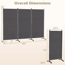 3 Panel Room Divider, 6FT Folding Privacy Screen - product view 7