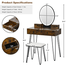 CHARMAID Vanity Set with Lighted Mirror - product view 8