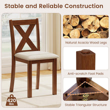 Wooden Dining Chair Set of 2/4 with Padded Seat and Curved Back - product view 7