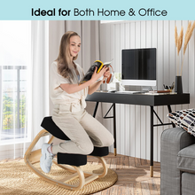 Kneeling Chair, Wood Posture Chair w/Soft Cushion - product view 8