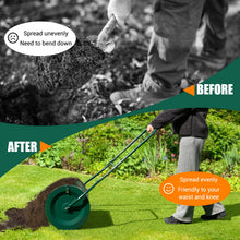 27" Compost Spreader, Peat Moss Spreader, Heavy Duty Metal Mesh Lawn Roller - product view 7