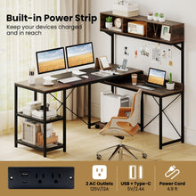 62" L-Shaped Computer Desk with Power Outlets - product view 7