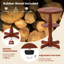 2 Tier Tall Round Dining Table with Pedestal Base - product view 7