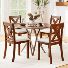 Wooden Dining Chair Set of 2/4 with Padded Seat and Curved Back - product view 8