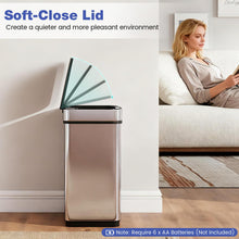 16 Gal Automatic Stainless Steel Motion Sensor Trash Can with 2 Compartments - product view 8