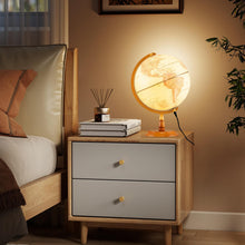 12 Inch Antique Light up Rotating Globe Night Lamp with Wooden Stand - product view 8