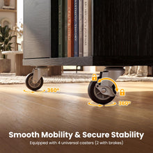 3-Drawer Mobile File Cabinet with Open Storage Shelves - product view 8