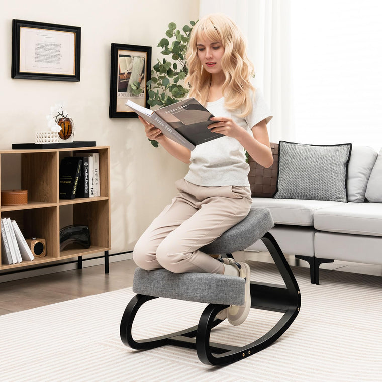 Kneeling Chair, Ergonomic Posture Chair with 4” Thick Padded Cushion - product view 1