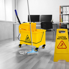 GOPLUS Commercial Mop Bucket with Wringer, Household Portable Mop Bucket, Ideal for Household and Public - product view 2