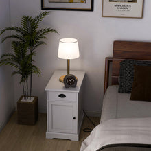 End Table with Charging Station Set of 2, Flip Top Side Table with USB Ports and Outlets, White - product view 8