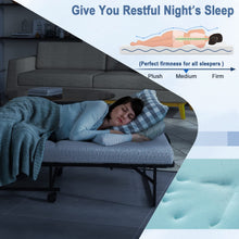 Folding Bed with Mattress for Adults, Twin Size Rollaway Beds for Guest, 75"x 38" - product view 8