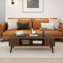 42 Inch Mid Century Modern Coffee Table Rectangular with Open Compartment - product view 8