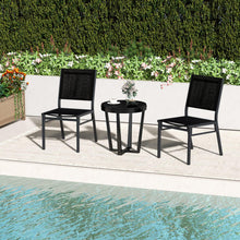 Outdoor Patio Dining Chair, Armless Dining Chair with Breathable Fabric Seat & Backrest - product view 8
