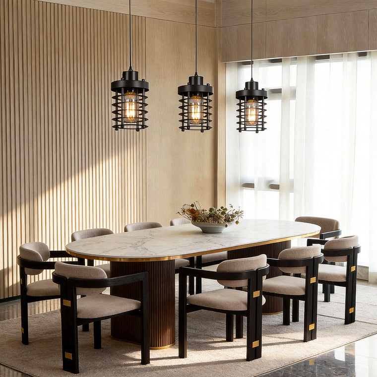 Industrial Cage Pendant Light 1-Light Metal Ceiling Light - product view 1