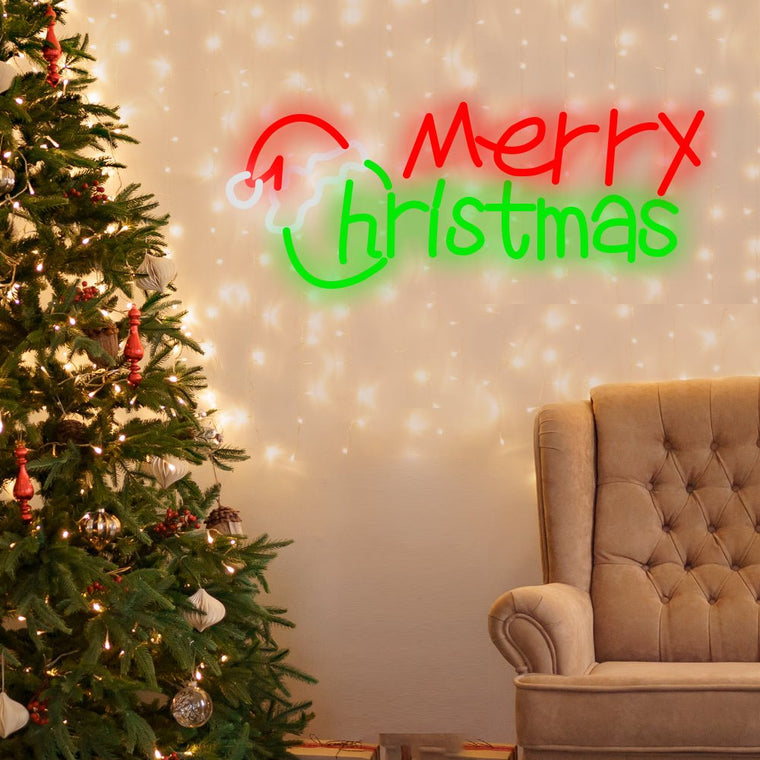 Ins Luminous Merry Christmas Letters Acrylic LED Neon Sign Lights - product view 1