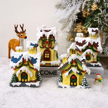 2 PCS LED Lights for Christmas Houses Resin Glowing House Two-Pack - product view 2