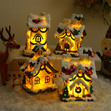 2 PCS LED Lights for Christmas Houses Resin Glowing House Two-Pack - product view 4
