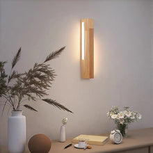 Japanese Wall Light for Bedside Aluminum Wood LED Lamp - product view 4