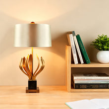 Vintage Metal Table Lamps Creative Fabric Shade Nightstand Lamp - product view 5