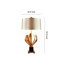 Vintage Metal Table Lamps Creative Fabric Shade Nightstand Lamp - product view 8