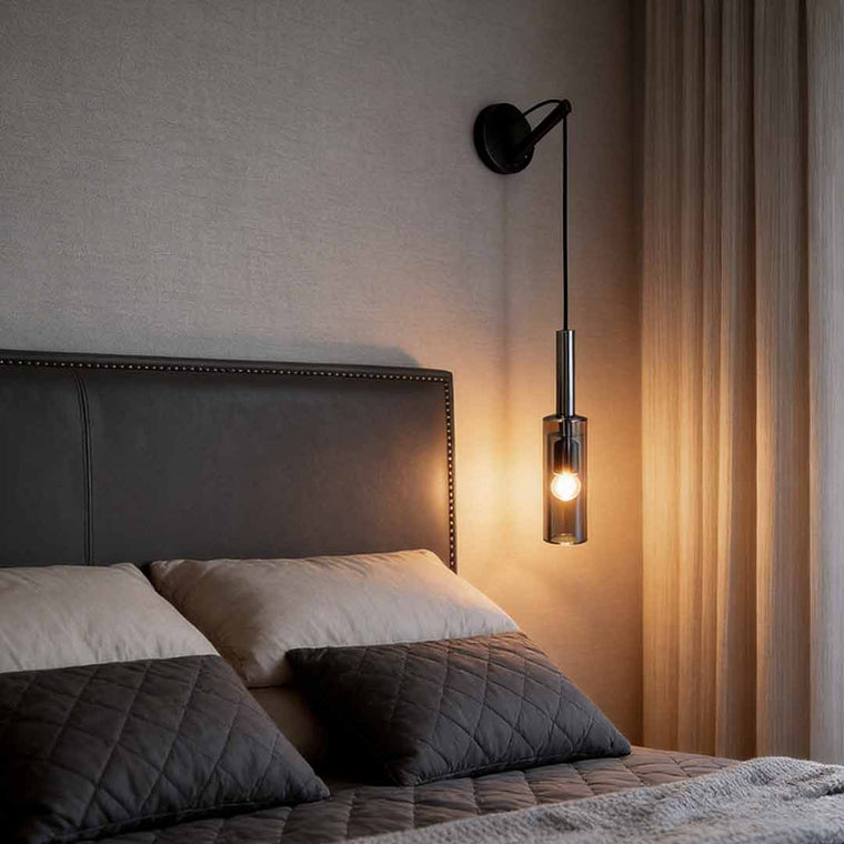 Bedside Hanging Wall Lamp Black Modern Copper Lighting - product view 1