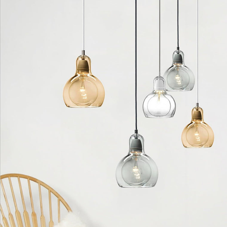 Nordic Post-modern Minimalist Glass Chandelier for Bedside Entryway Bar - product view 1