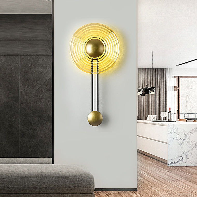 Nordic Unique Corrugated Ripple Glass Ins Aisle Bedside Decorative LED Wall Lamp - product view 1
