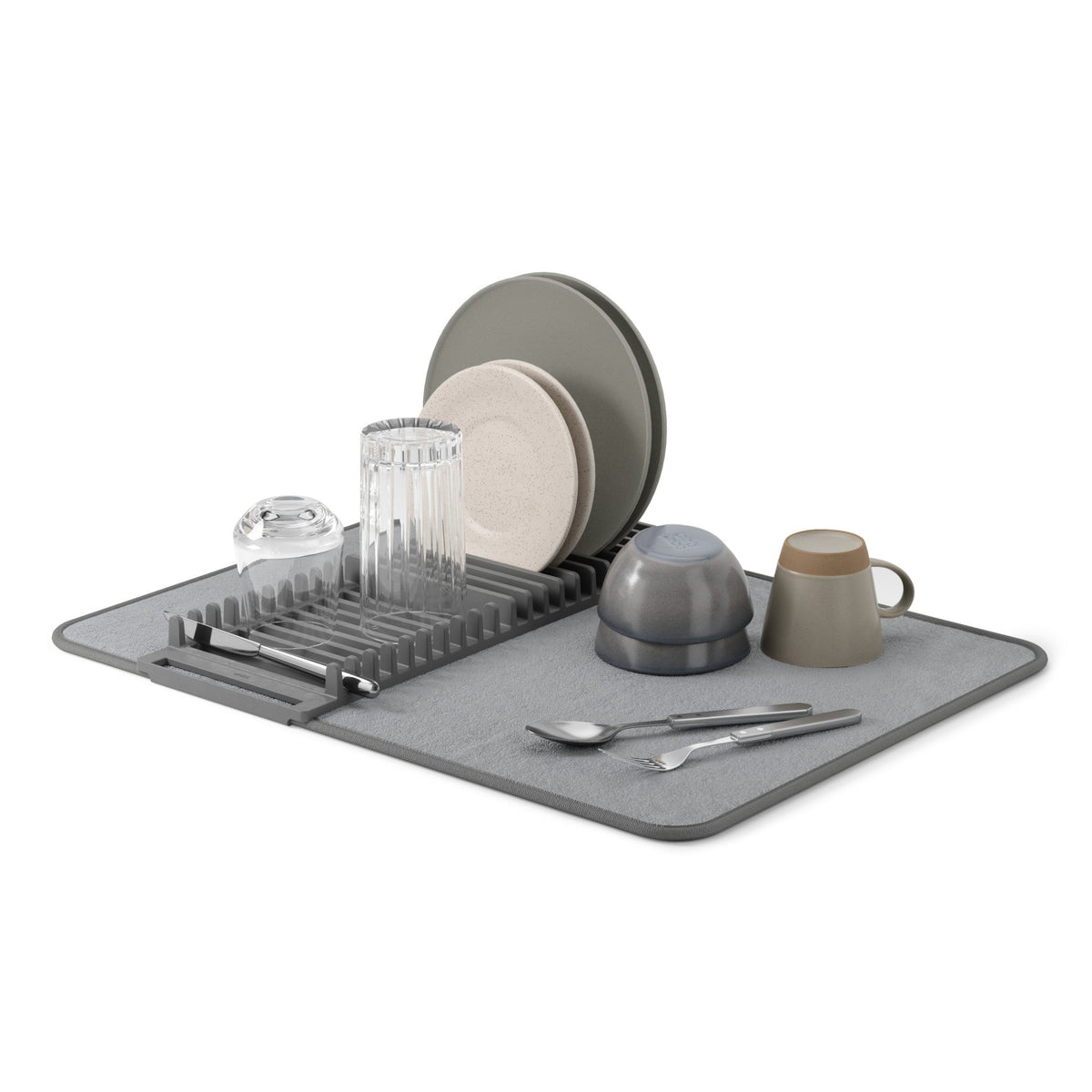 UDry Dish Drying Rack with Mat - product view 1