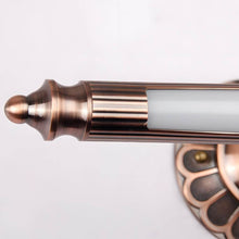 Retro Cylinder LED Bathroom Vanity Light with Flower Accents in Bronze Finish - product view 5