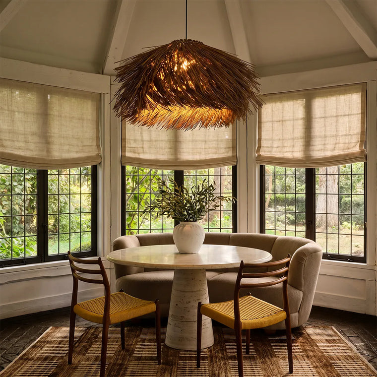 Straw Pendant Light Rustic Farmhouse Rattan Ceiling Light - product view 1