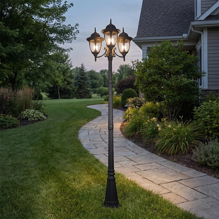 Street Lamp Post Lights Aluminum European-Style Three-Head Pole Light - product view 1