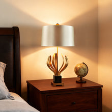 Vintage Metal Table Lamps Creative Fabric Shade Nightstand Lamp - product view 6