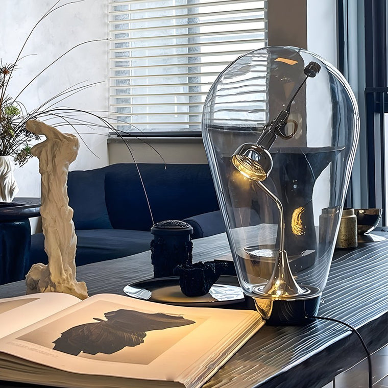 Touch-Dimming Glass Bulb Home Office Desk Lamp with Industrial Magnetic Control Design - product view 1