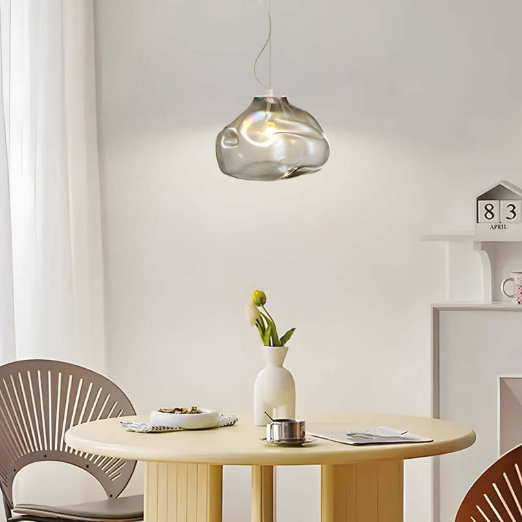Transparent Glass Pendant light Nordic Hand Blown Textured - product view 1