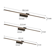 [Open-Box] Modern Copper Adjustable LED Bathroom Vanity Light with Rotatable Rod and Linear Acrylic Shade - product view 6