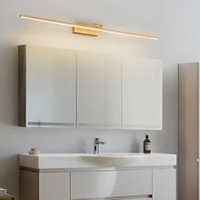 [Open-Box] Modern Copper Adjustable LED Bathroom Vanity Light with Rotatable Rod and Linear Acrylic Shade - product view 4