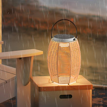 Woven Rattan Lanterns Portable LED Waterproof Solar Outdoor Light - product view 7